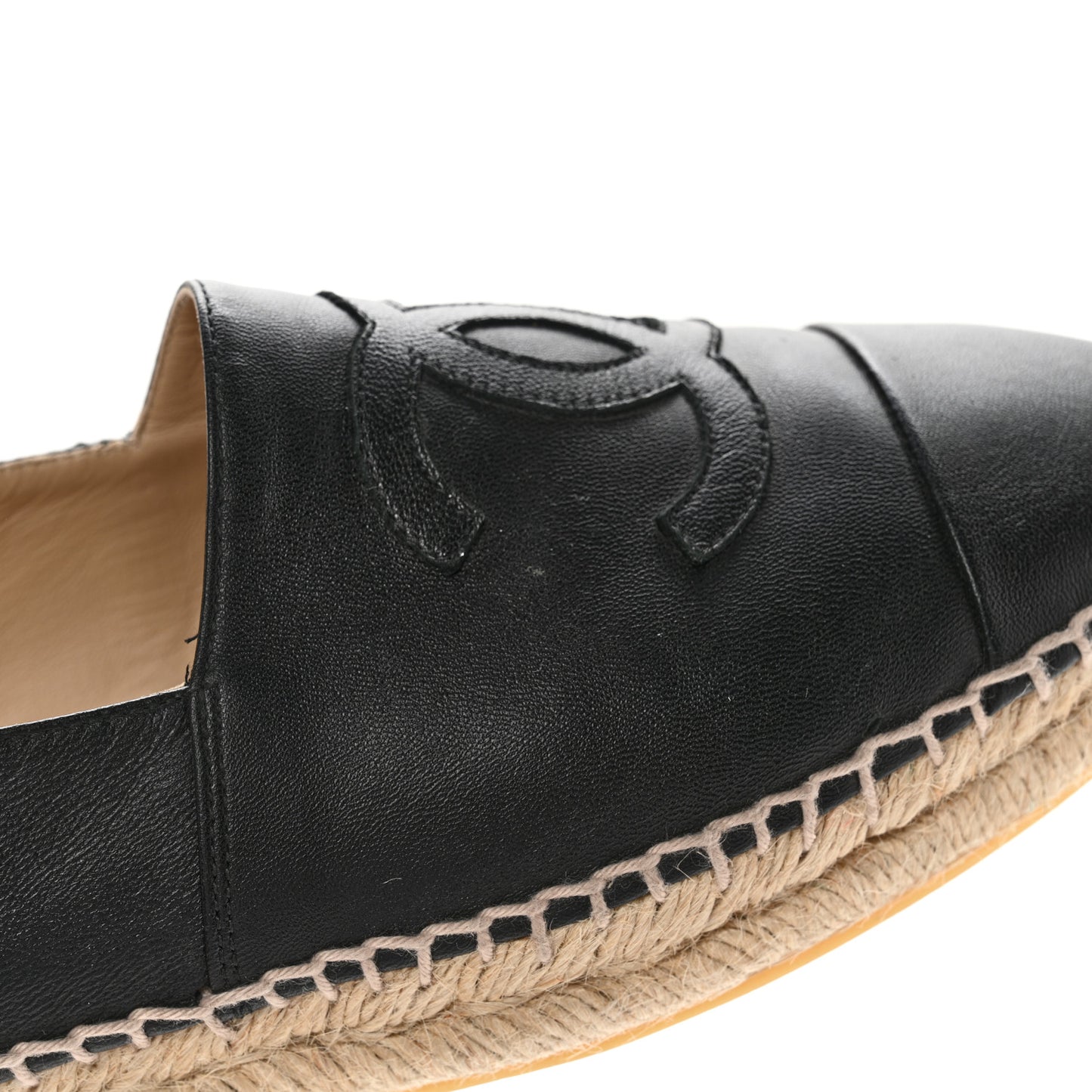 Lambskin CC Espadrilles 37 Black