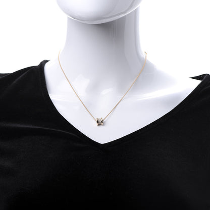 Bulgari 18K Yellow Gold Diamond Small B.Zero1 Pave Pendant Necklace 2 of 7