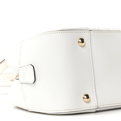 Gucci Calfskin Diamante Small Top Handle Bag White 9 of 10