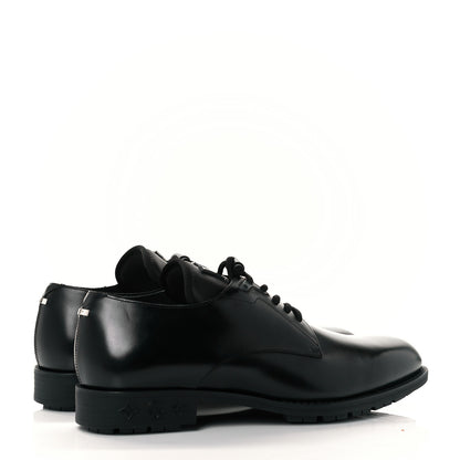 Louis Vuitton Calfskin Mens Derby LV Harness Shoes 7.5 Black 4 of 10