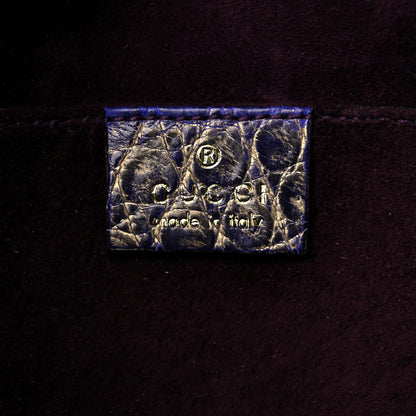 Gucci Velvet Alligator Tom Ford Jeweled Dragon Shoulder Bag Purple Gold 6 of 9