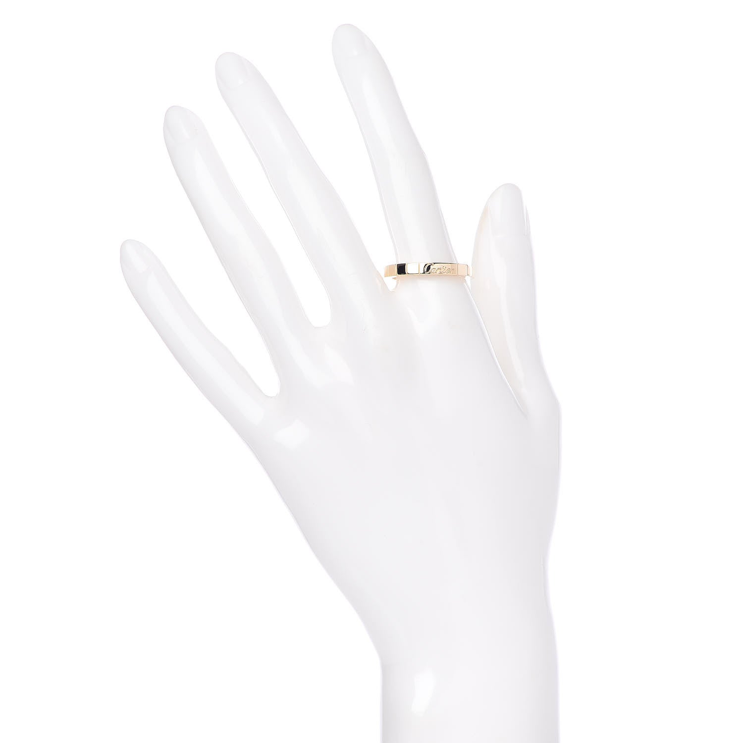 Cartier 18K Yellow Gold 3mm Lanieres Ring 57 8 2 of 4
