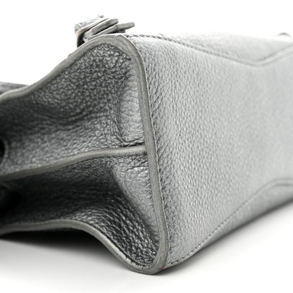 Balenciaga Metallic Grained Calfskin Neo Classic Silver Hardware Mini City Silver 9 of 13