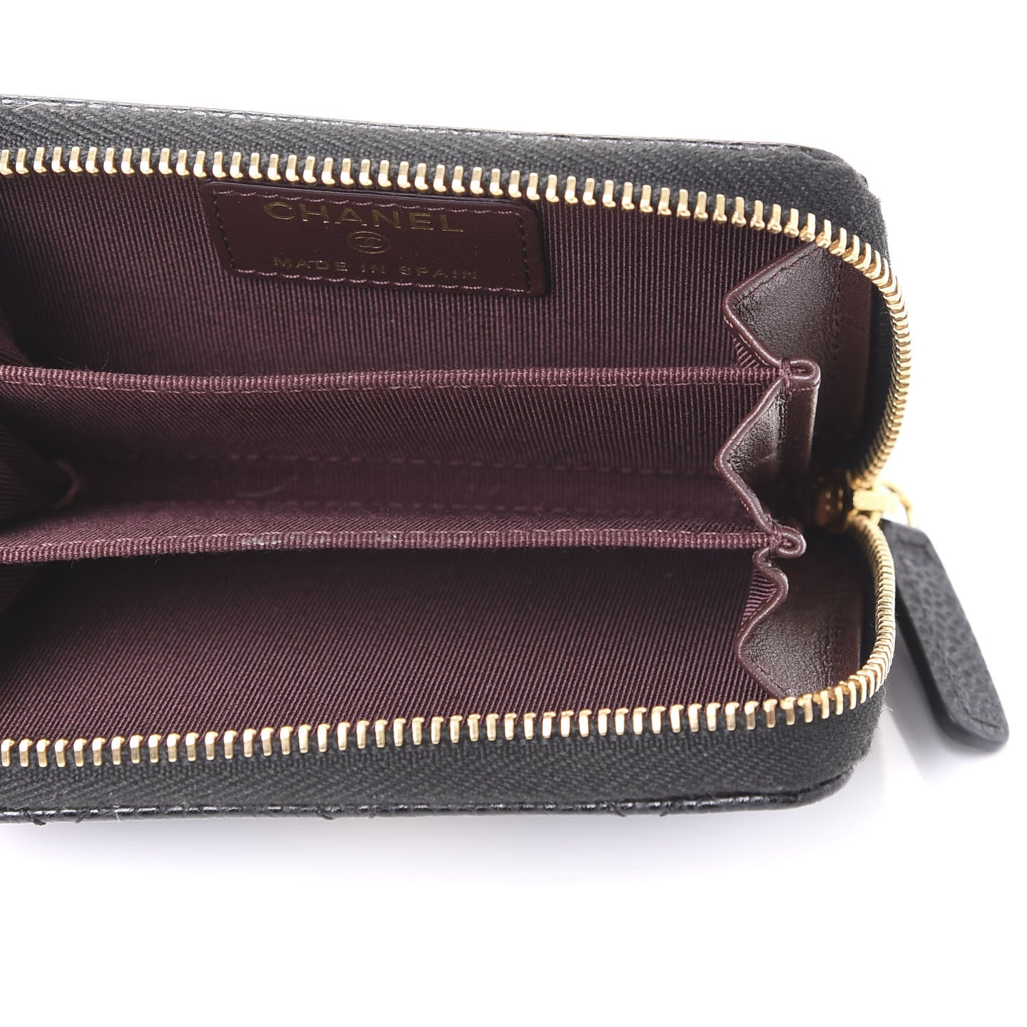 Chanel Caviar Quilted Zip Coin Purse Black 4 of 10