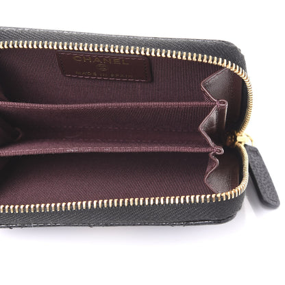 Chanel Caviar Quilted Zip Coin Purse Black 4 of 10