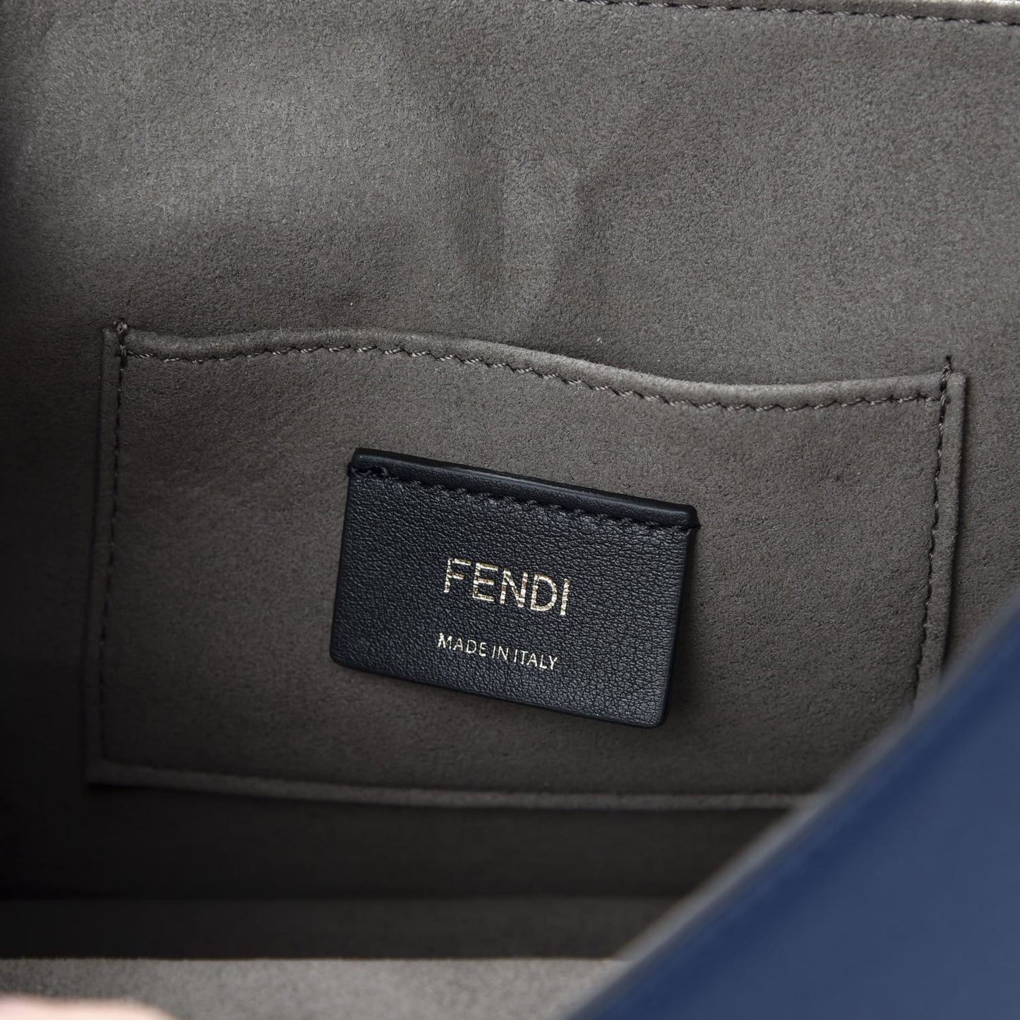 Vitello Century Opaco F is Fendi Small Kan I Shoulder Bag Blu Scuro