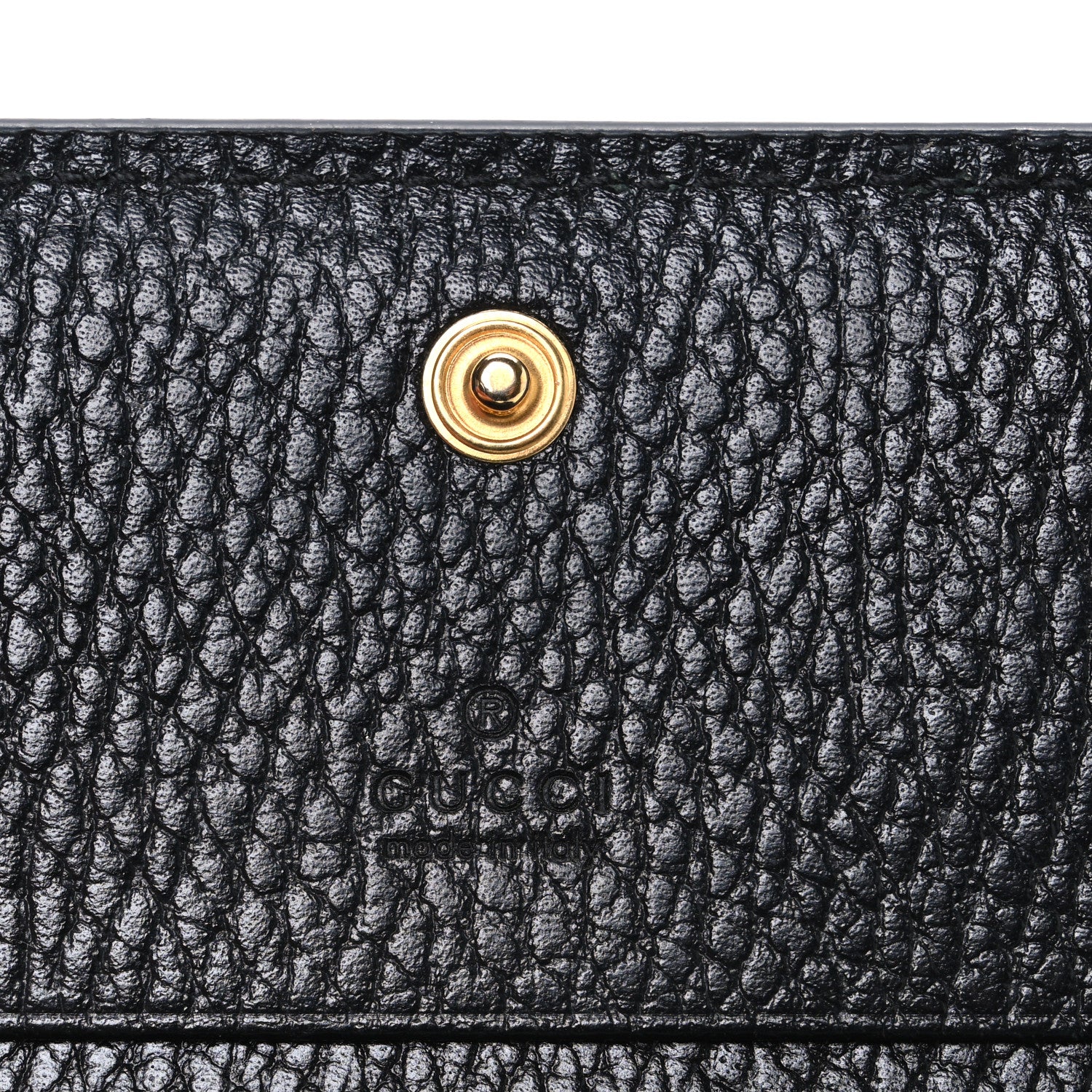 Gucci Dollar Calfskin GG Supreme Monogram GG Marmont Card Case Black Beige Ebony 6 of 7