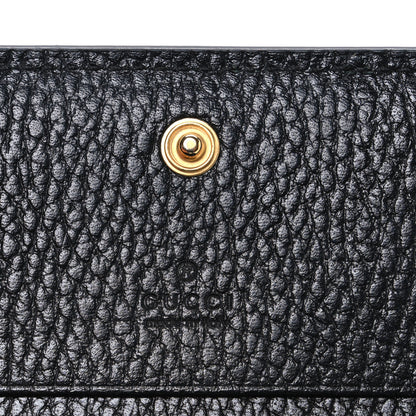 Gucci Dollar Calfskin GG Supreme Monogram GG Marmont Card Case Black Beige Ebony 6 of 7