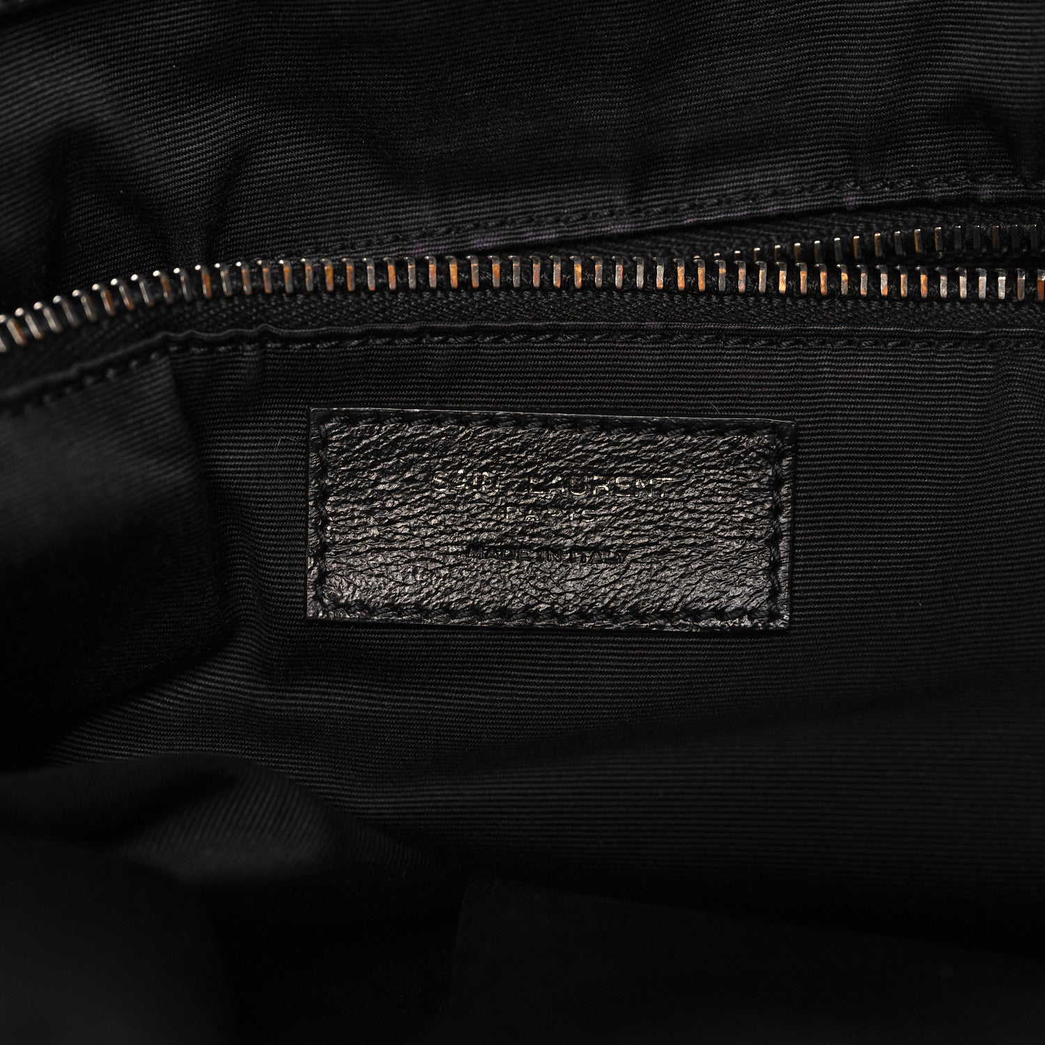 Saint Laurent Grained Lambskin Monogram Oversized Niki Chain Satchel Black 7 of 14