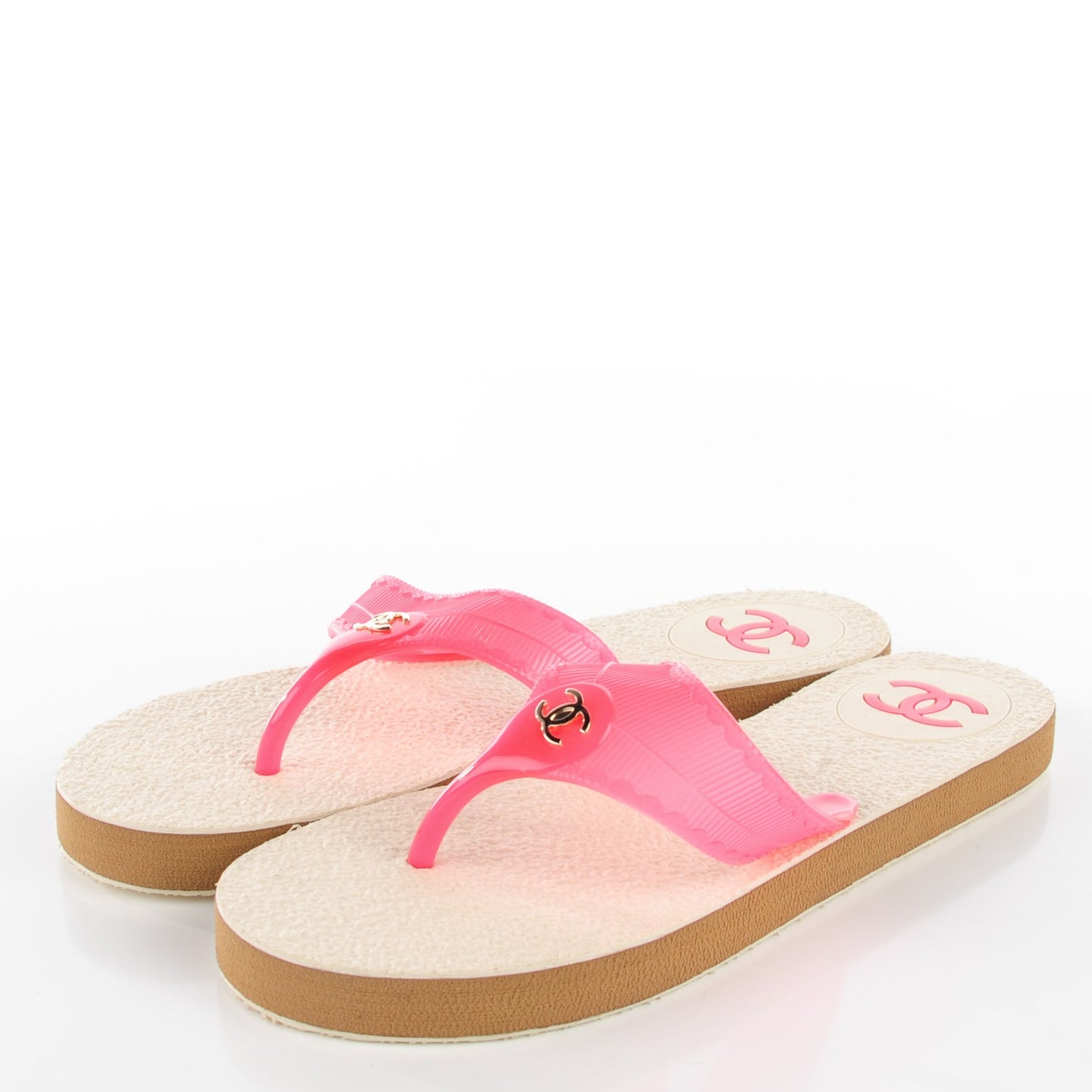 Rubber CC Thong Sandals 41 Pink