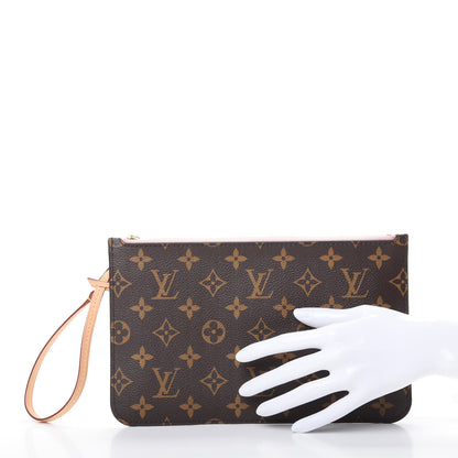 Louis Vuitton Monogram Neverfull MM GM Pochette Rose Ballerine 2 of 7