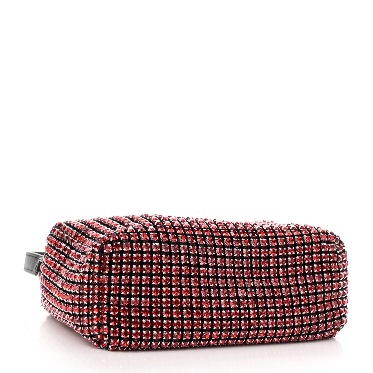Alexander Wang Mesh Crystal Rhinestone Mini Heiress Pouch Red