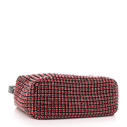 Alexander Wang Mesh Crystal Rhinestone Mini Heiress Pouch Red 4 of 10