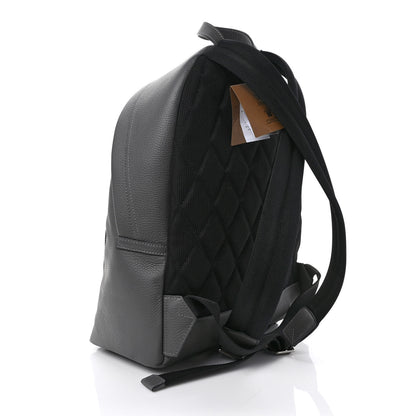 Burberry Calfskin Logo Embossed Backpack Charcoal Grey 3 of 10