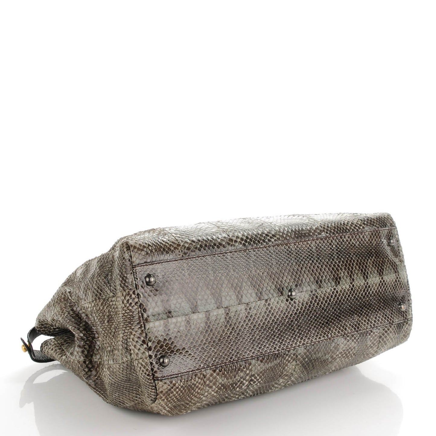Python Large Peekaboo Iconic Satchel Natural