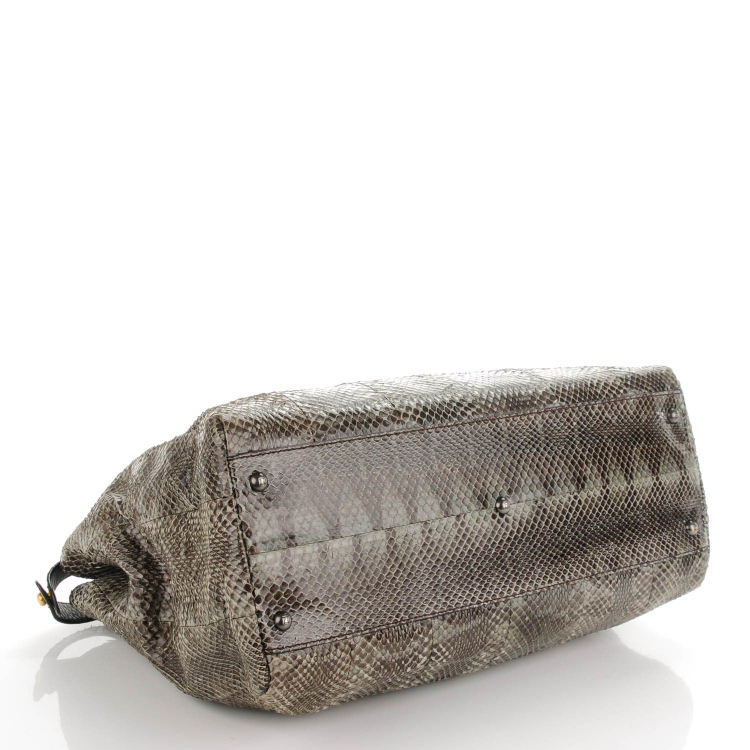 Fendi Python Large Peekaboo Iconic Satchel Natural 4 of 8
