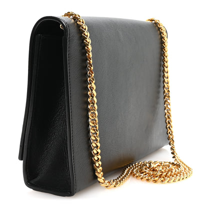 Saint Laurent Lambskin Medium Cloud Star Monogram Kate Satchel Black 3 of 10