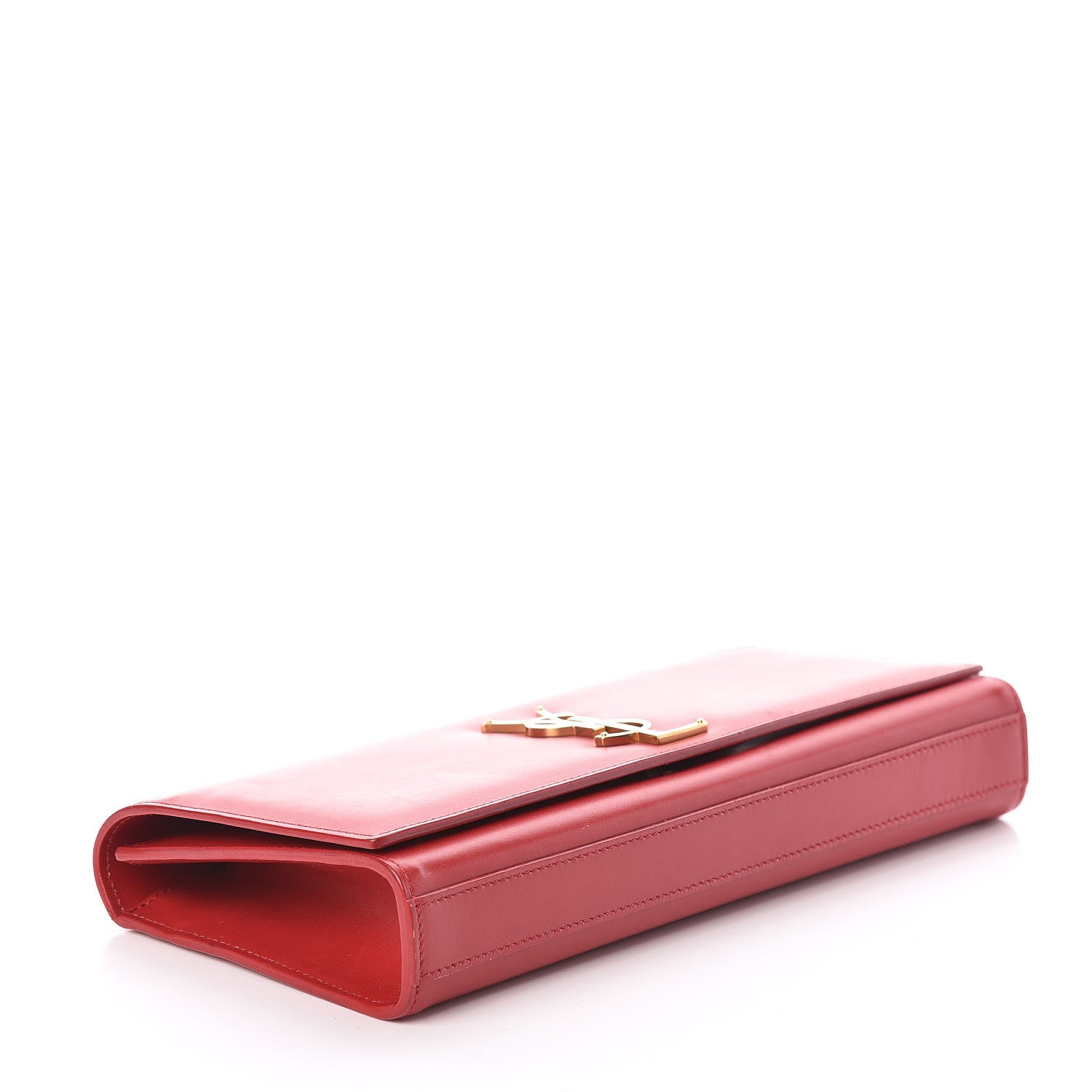 Saint Laurent Calfskin Monogram Cassandre Clutch Rouge Orient 4 of 8