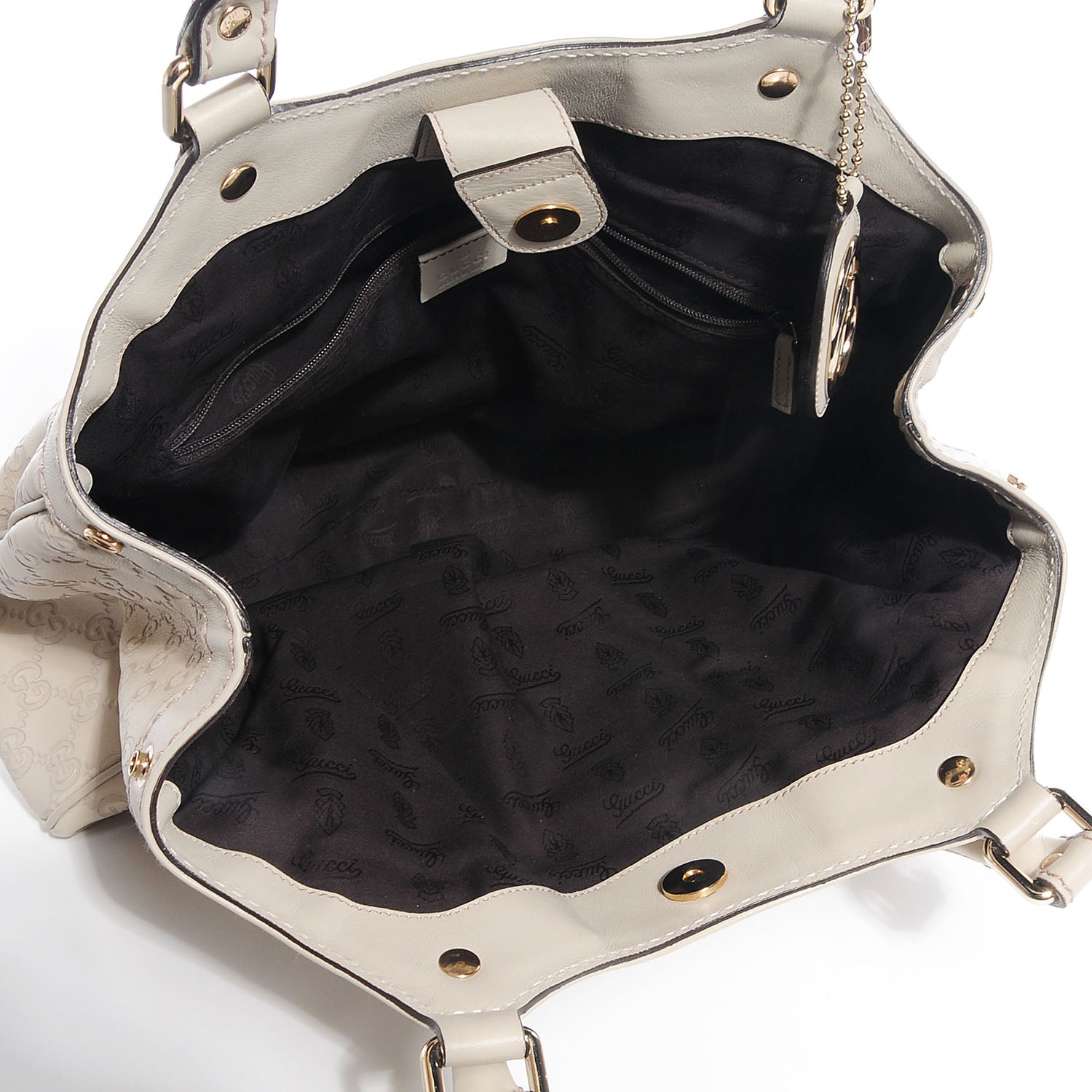 Gucci Guccissima Medium Sukey Tote Mystic White 5 of 7