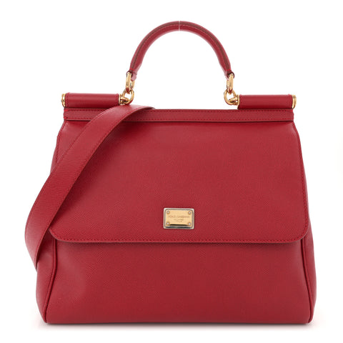 Dauphine Large Miss Sicily Satchel Dark Red
