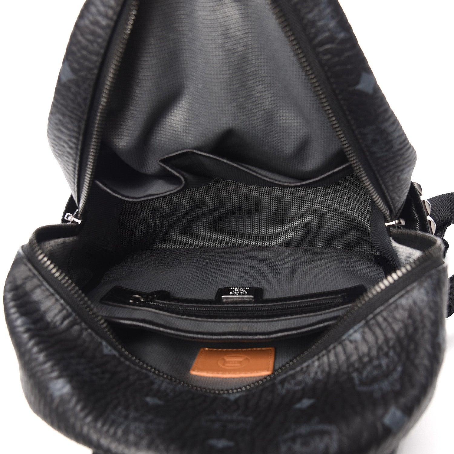 MCM Visetos Small Side Stud Stark Backpack Black 5 of 10