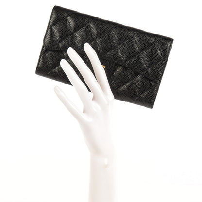 Chanel Caviar Quilted Large Flap Wallet Black 3 of 10