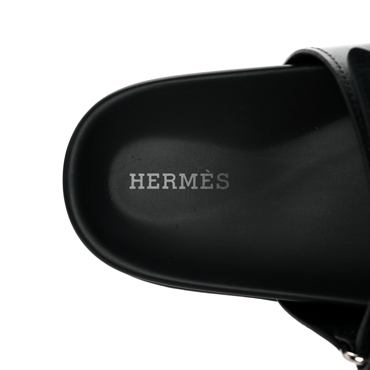 Hermes Calfskin Womens Chypre Sandals 38 Black 7 of 11