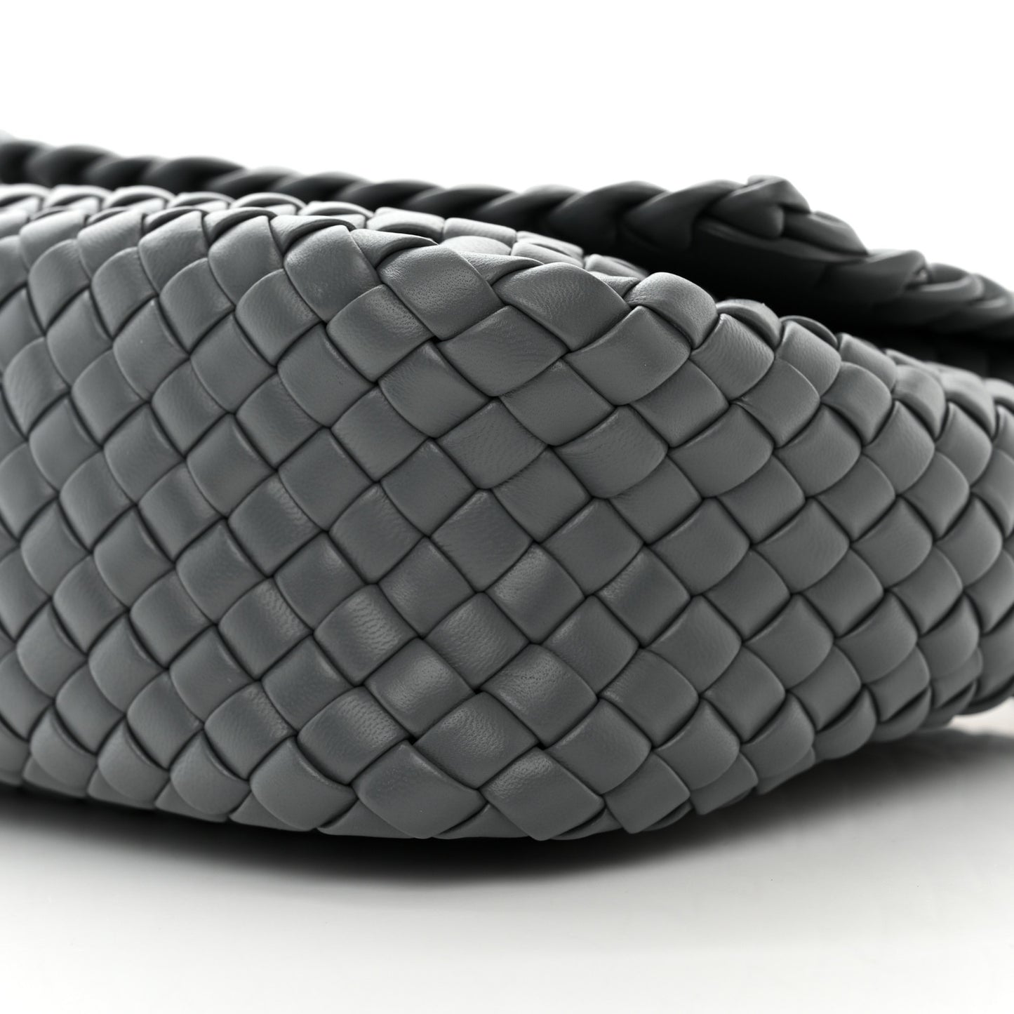 Nappa Intrecciato Small Cobble Shoulder Bag Thunder