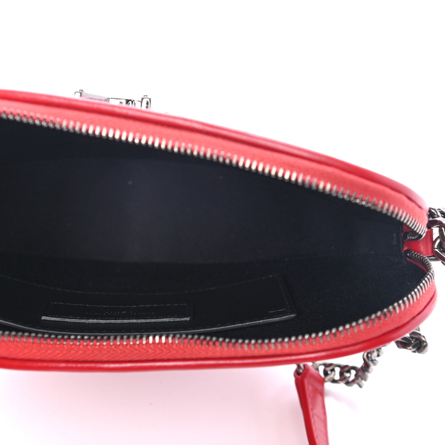 Saint Laurent Calfskin Heart Monogram Crossbody Red 4 of 4