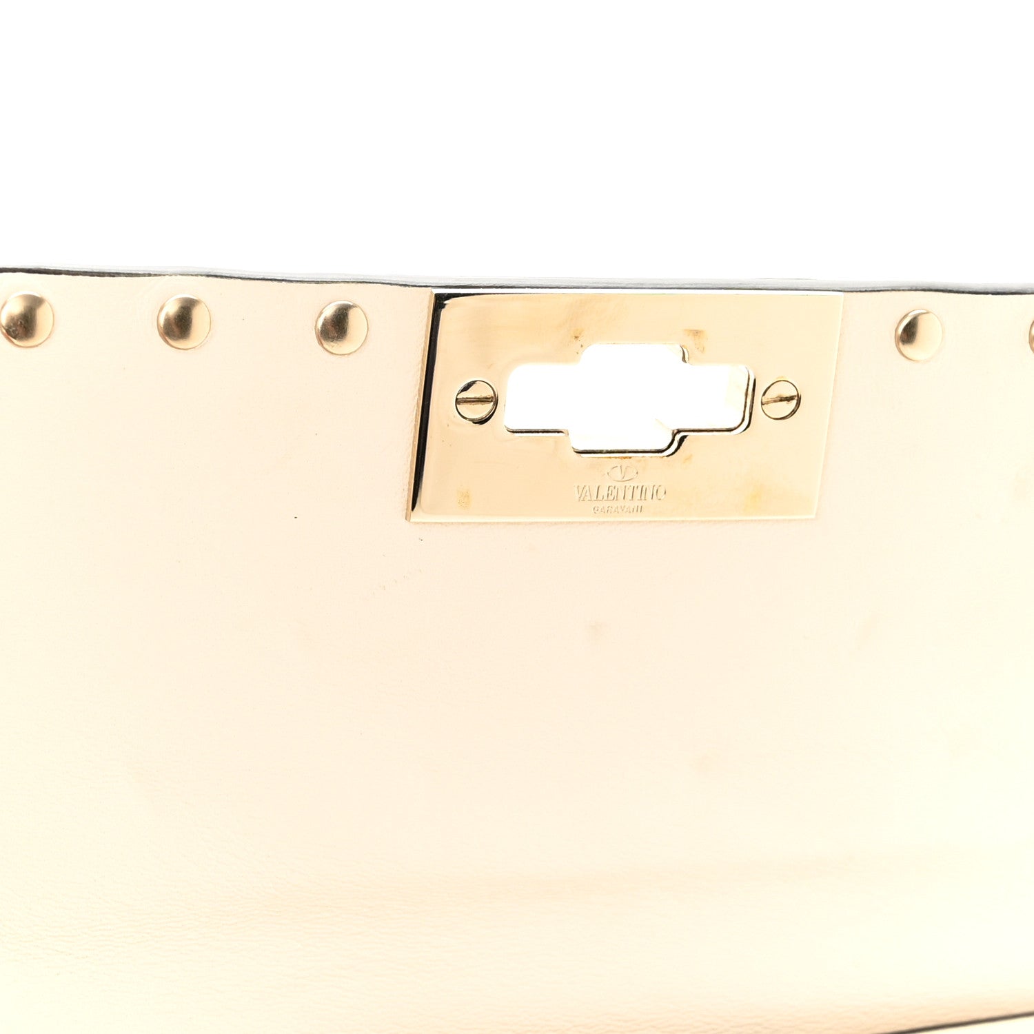 Valentino Garavani Nappa Rockstud Spike Wallet on Chain Light Ivory 10 of 10