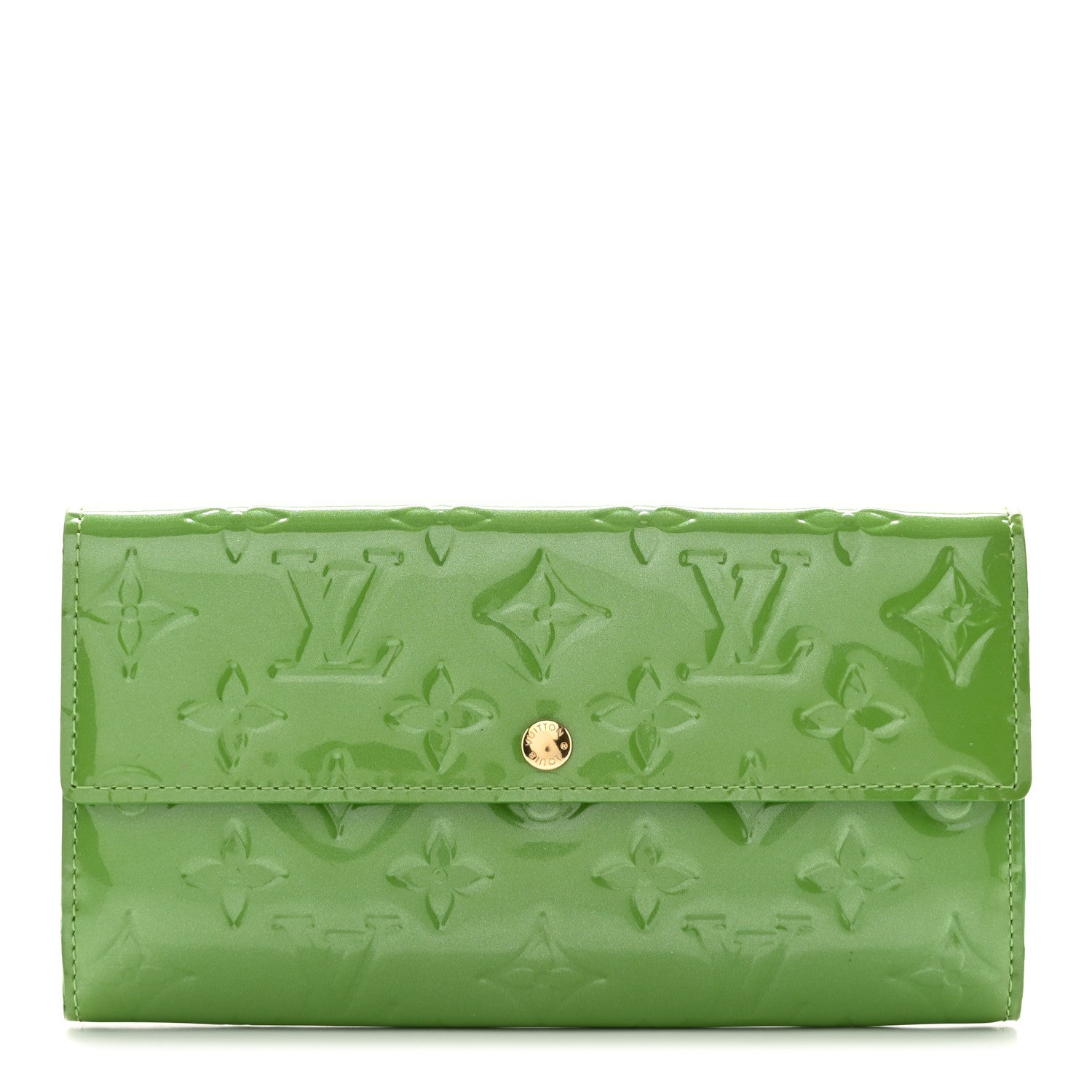 Louis Vuitton Vernis Sarah Wallet Vert Tonic 1 of 11