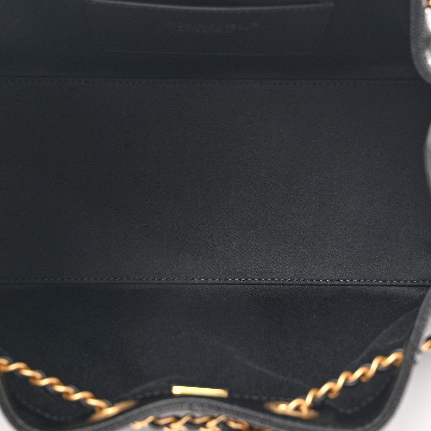 Caviar Quilted Small Chanel 25 Handbag Black