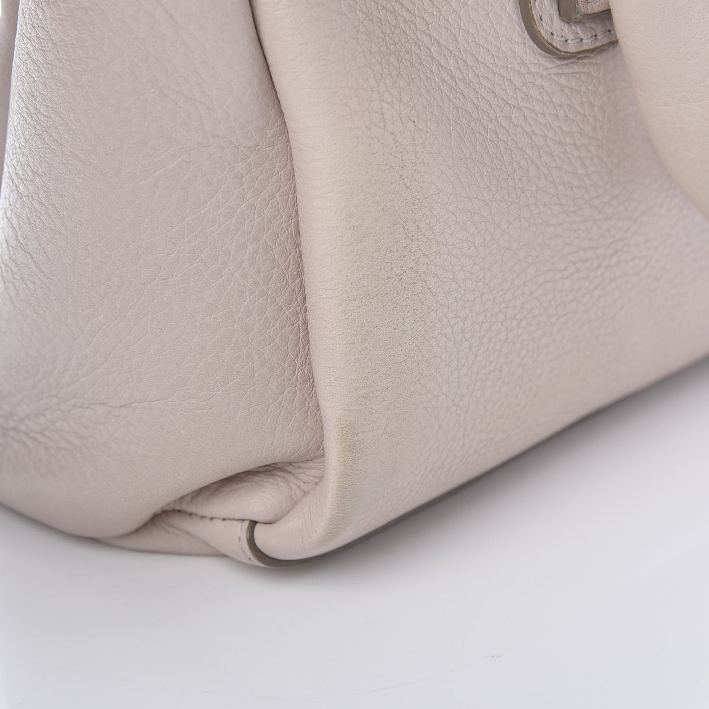 Waxy Grained Calfskin Small Pandora Pure Flap Bag Nude Pink