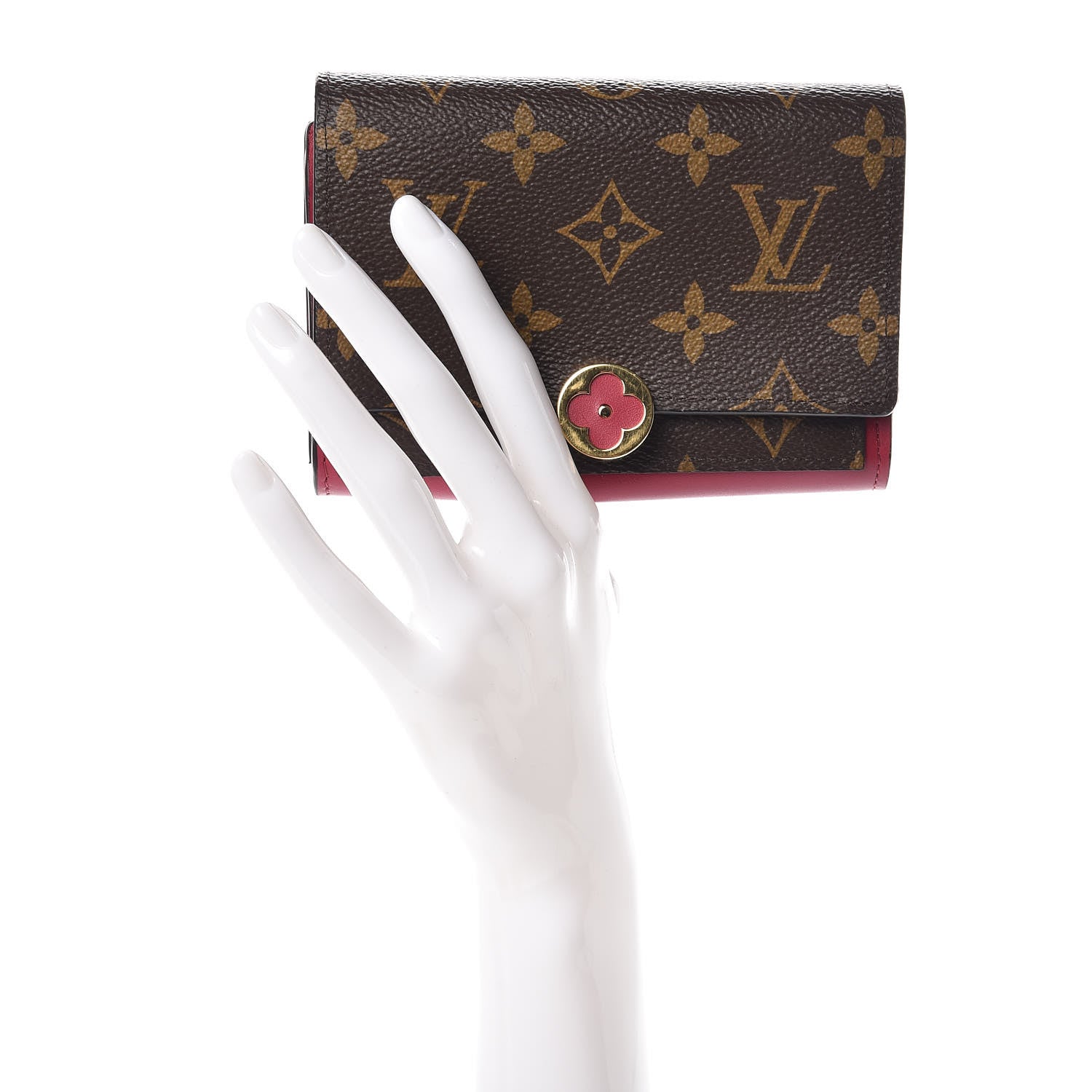 Louis Vuitton Monogram Flore Compact Wallet Fuchsia 2 of 8