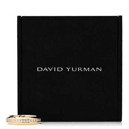 David Yurman Sterling Silver 18K Yellow Gold Diamond 6mm Streamline Band Ring 66 11.5 5 of 5