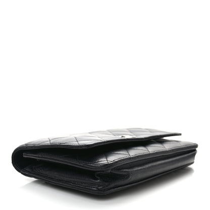 Chanel Lambskin Quilted Wallet On Chain WOC Black 4 of 14