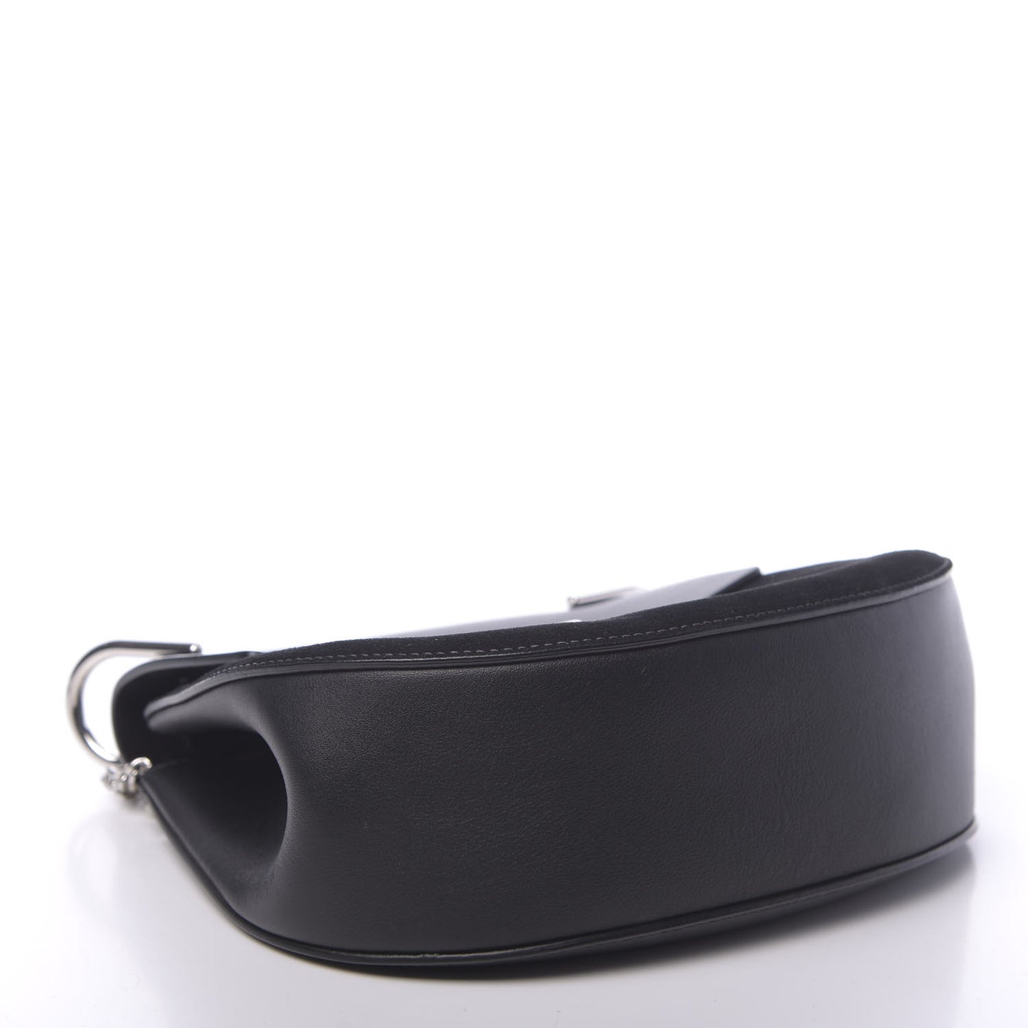 Suede Smooth Calfskin Drew Shoulder Bag Black