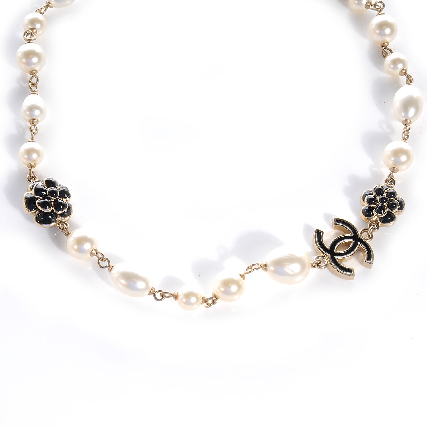 Chanel Pearl Camellia CC Necklace 1 of 4