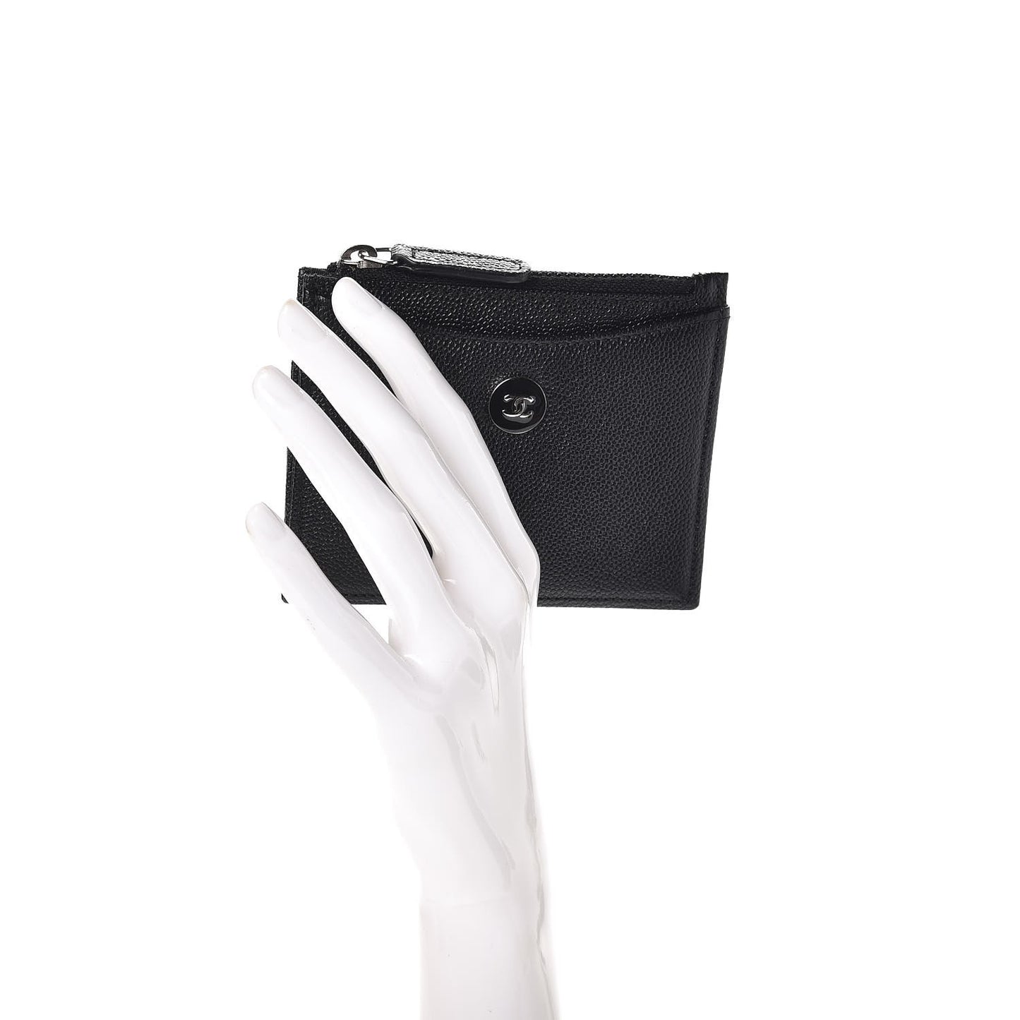 Caviar CC Zip Card Holder Black
