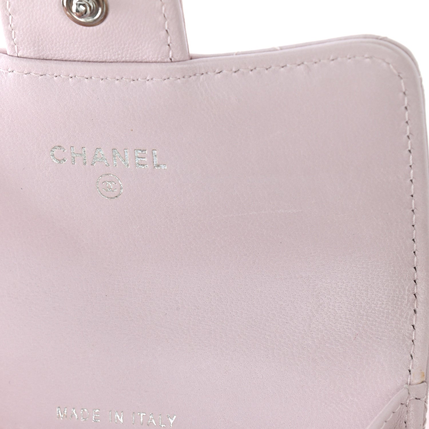 Chanel Lambskin Quilted Flap Card Holder Pink 9 of 13