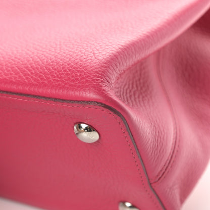 Louis Vuitton Taurillon Capucines MM Fuchsia 10 of 12