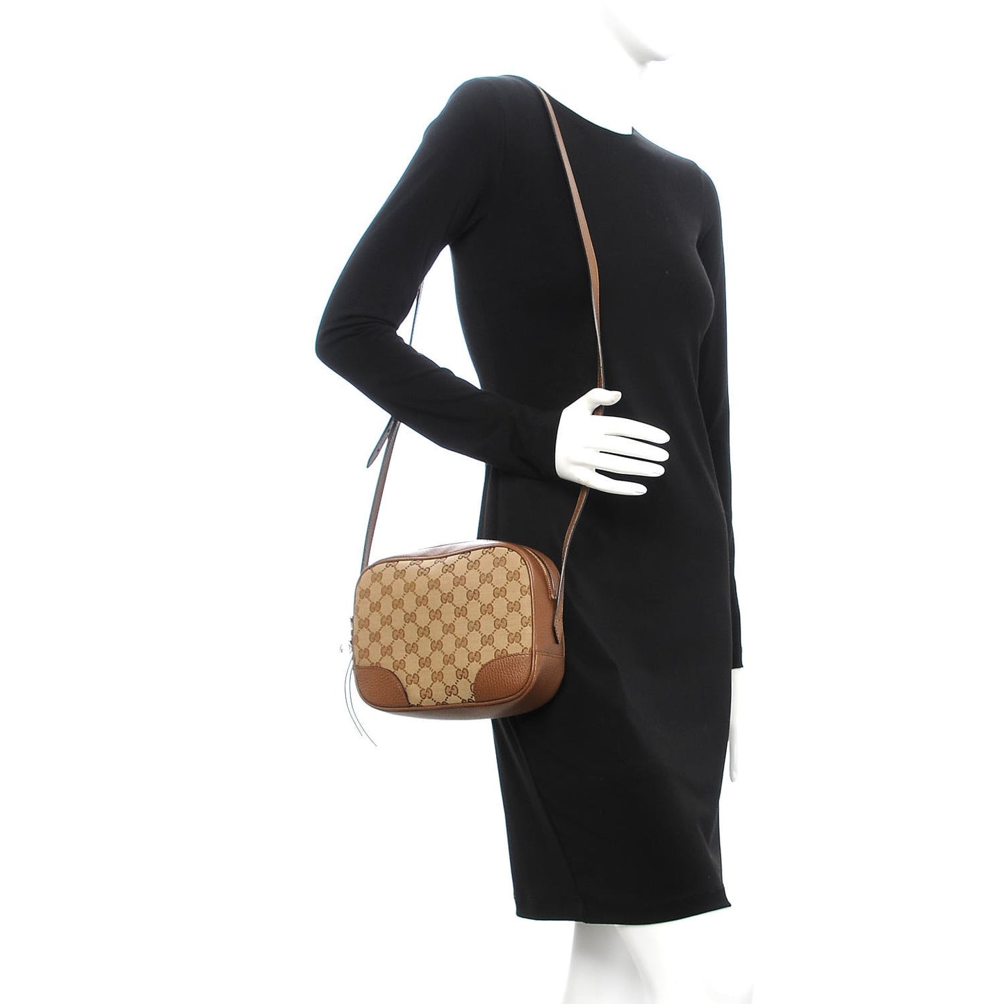 Monogram Mini Bree Messenger Bag Beige Tabacco