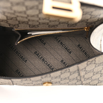 Balenciaga X GUCCI GG Supreme Monogram Small Hourglass Top Handle Bag Beige Ebony 5 of 8