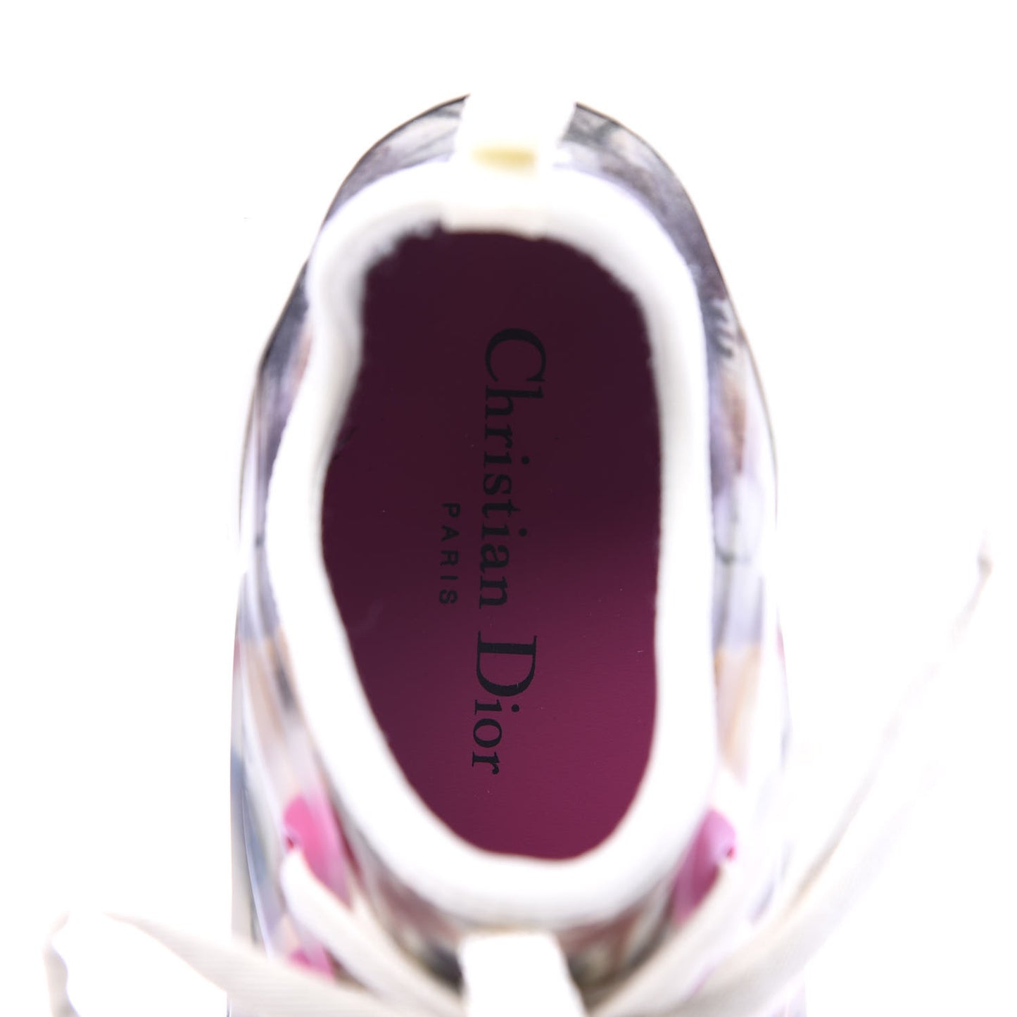 Neoprene Rubber Womens KaleiDiorscopic D-Connect Sneakers 37 White Cypress