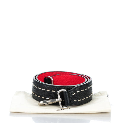 Fendi Cuoio Romano Metal Stitch Strap You Black Red 4 of 4