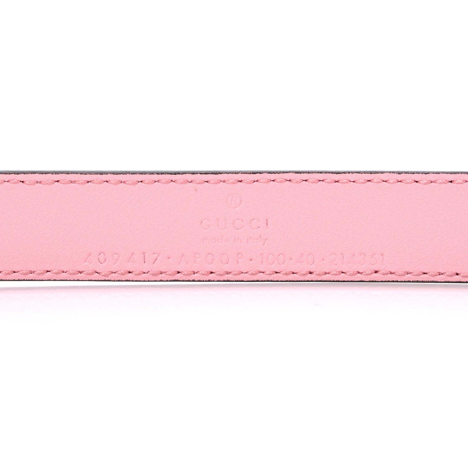 Gucci Moon Calfskin Palladium Double G 20mm Belt 80 32 Wild Rose 3 of 4