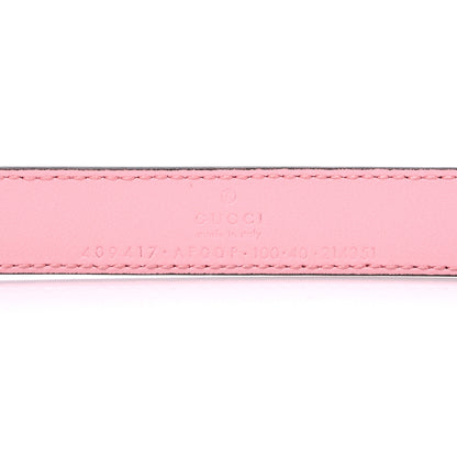 Gucci Moon Calfskin Palladium Double G 20mm Belt 80 32 Wild Rose 3 of 4