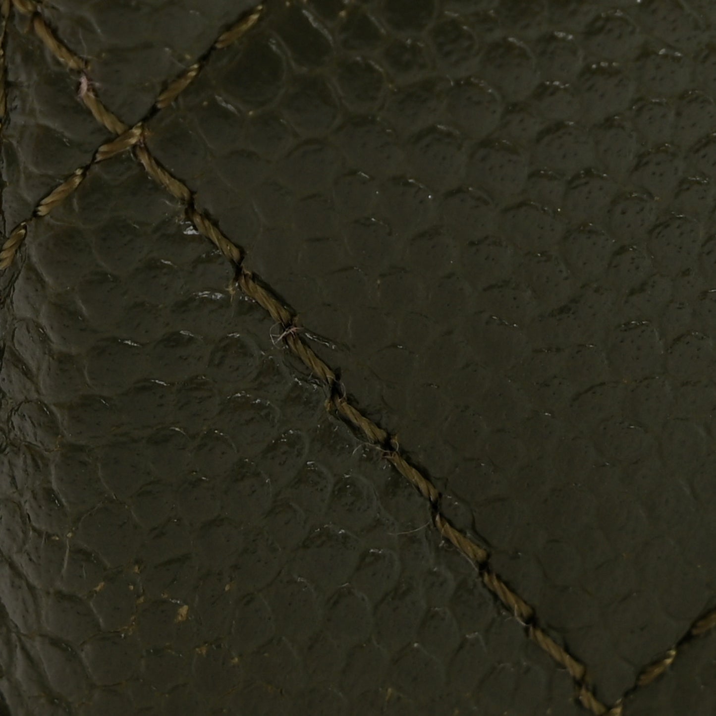 Caviar Quilted Multi Chain Card Holder Khaki