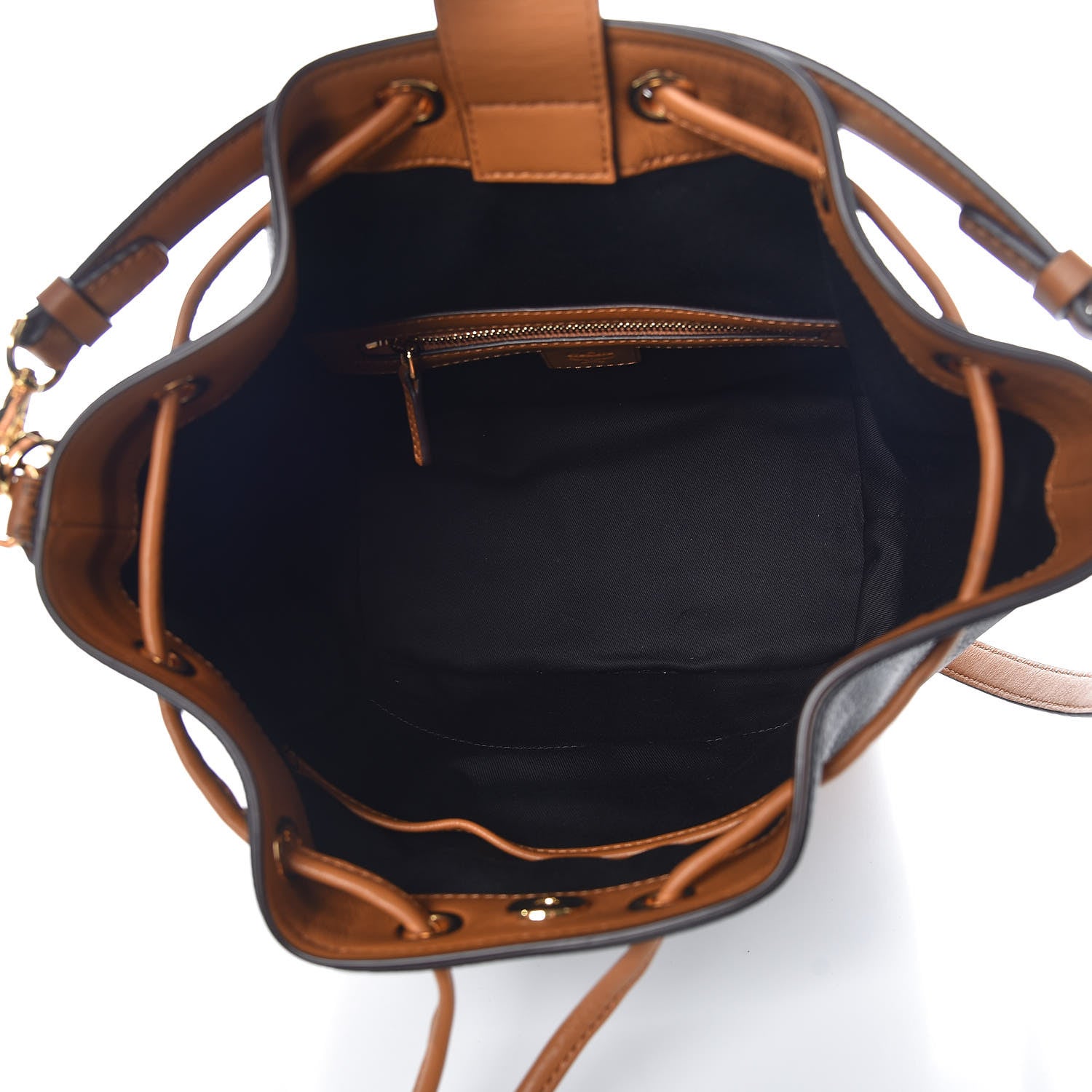 MCM Calfskin Visetos Geonautic Bucket Bag Black 7 of 8