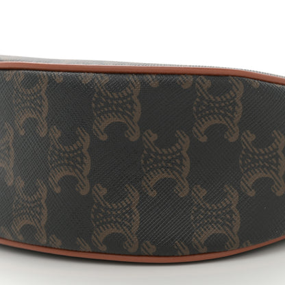 Celine Triomphe Canvas Calfskin Ava Shoulder Bag Tan 10 of 10